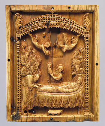 Icon with the Koimesis ("Falling Asleep") of the Virgin Mary, late 10th century