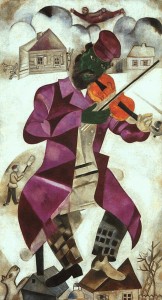 He’s up there day and night for about four months in El Paso. Marc Chagall, Green Violinist, 1923-24. Solomon R. Guggenheim Museum, New York.