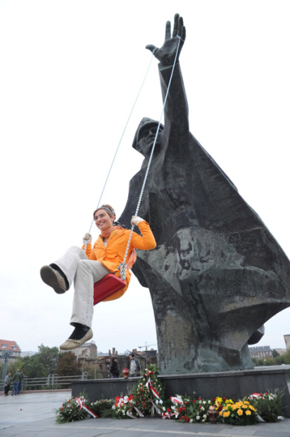 Kamila Szejnoch, <em>Carousel Slide Swing</em>, 2008. Photos, video (4:04) and leaflets