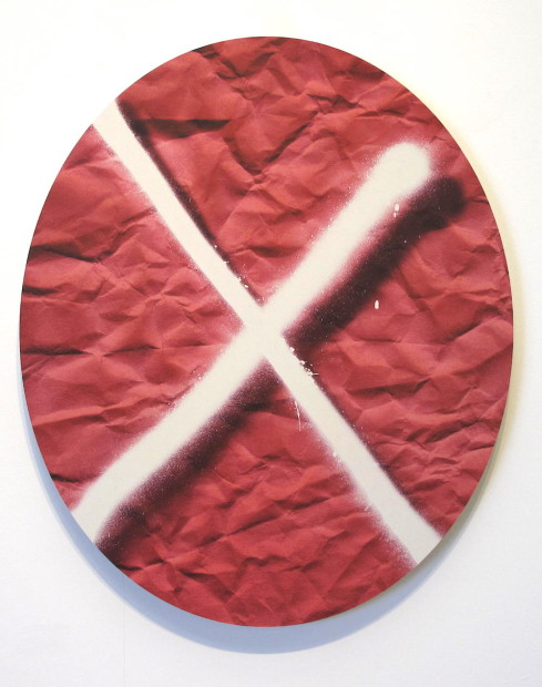 X on pink, 2015