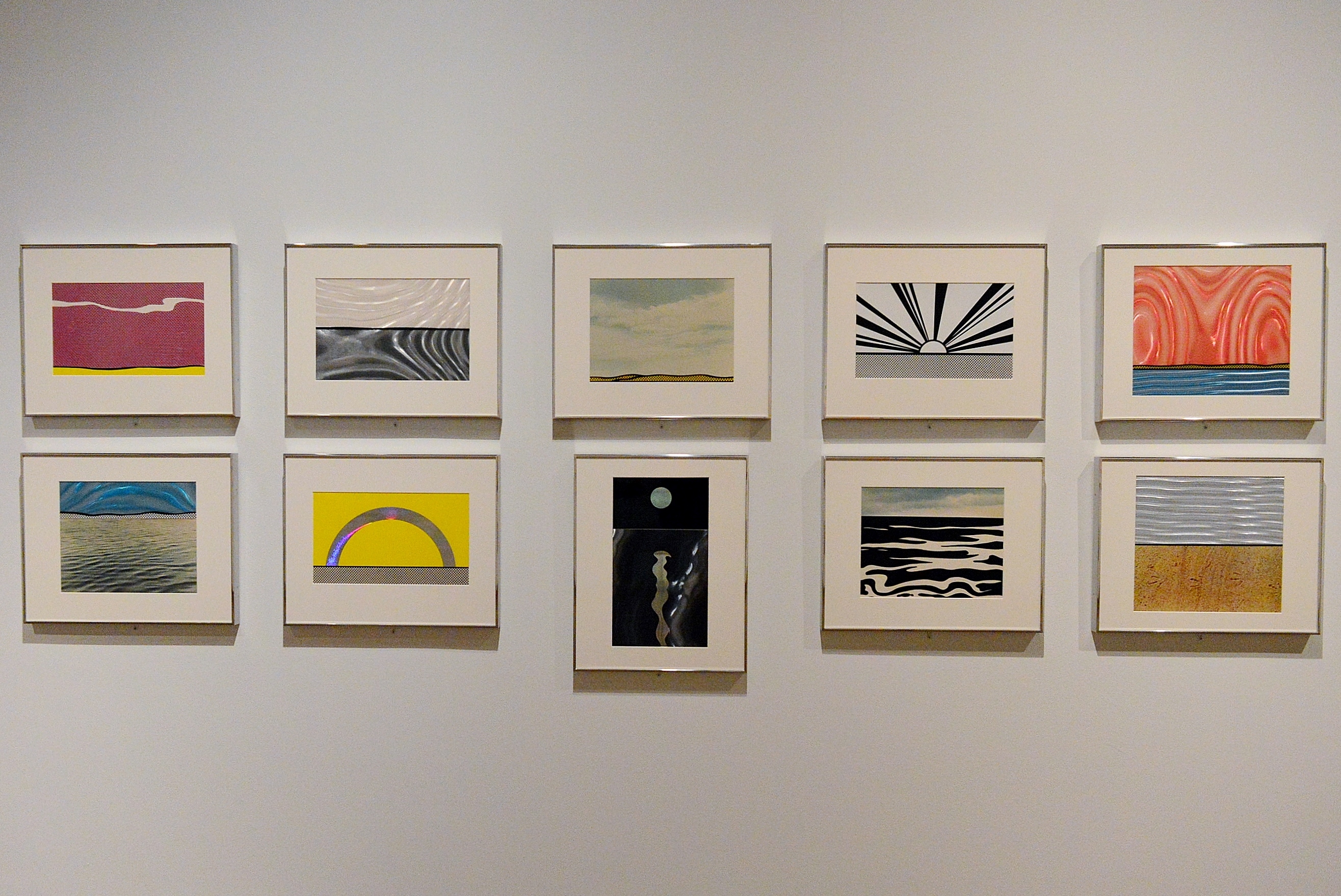 Rarely seen screenprints from Roy Lichtenstein’s portfolio Ten Landscapes.