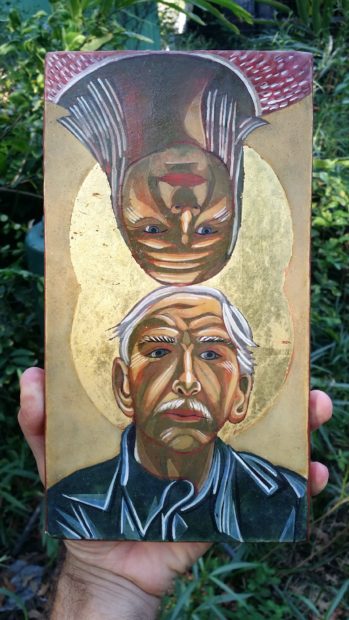  (2006). Tempera and gold leaf on wood. 5.5"×10.5" Nestor Topchy 2006