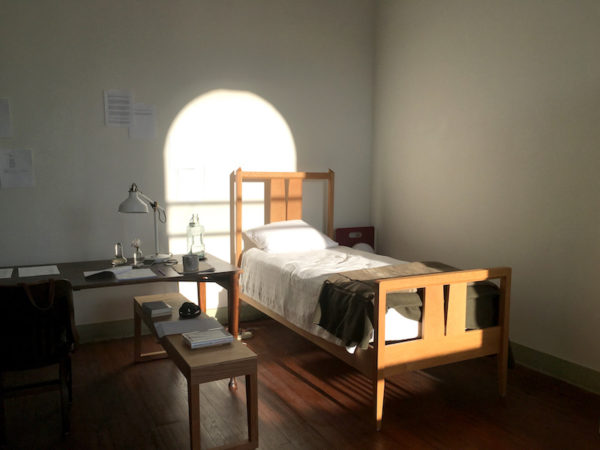 Writing Studio: The 100W residency has been described as “monastic.” This description can be seen in the simple writer’s studio. Photo credit: Kyle Hobratschk.