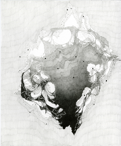 Atlas #19 Rubric Projection (Topography), Graphite on Paper,12