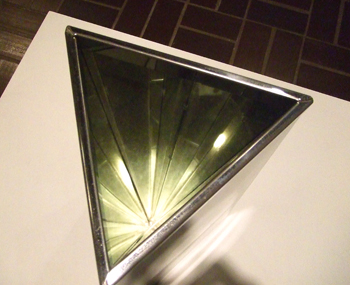 Robert Smithson, Mirror Vortex, 1965, aluminum with stainless steel overlay and mirror Robert Smithson, Mirror Vortex, 1965, aluminum with stainless steel overlay and mirror
