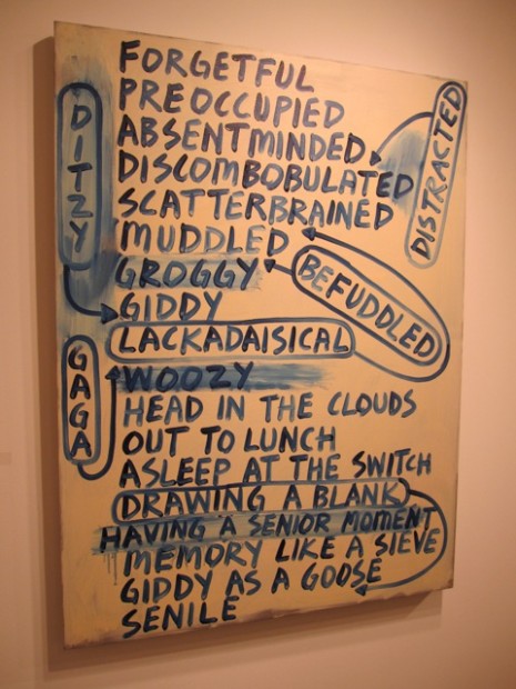 Mel Bochner, Forgetful