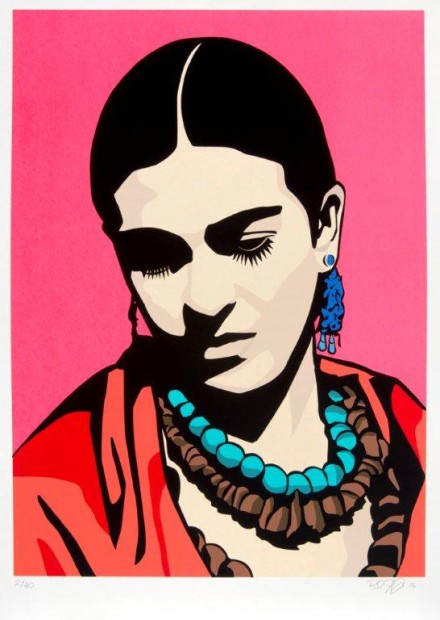 Raul Caracoza, Young Frida (Pink), 2006. Screenprint. Collection of the McNay Art Museum, Gift of Harriett and Ricardo Romo.