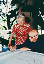 An undated photograph of Ruth with Philip Johnson.
