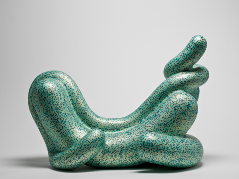 Ken Price, “Zizi” (2011) Fired and painted clay, 16 ½ x 24 x 17 in., Los Angeles County Museum of Art. Purchased with funds provided by the Modern and Contemporary Art Acquisition Fund and gift of Matthew Marks. © Ken Price, photo © Fredrik Nilsen