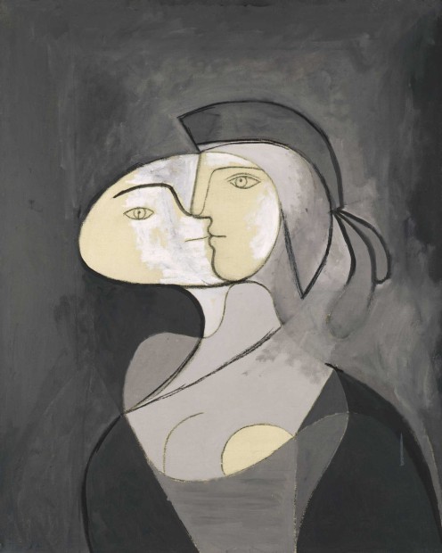 Pablo Picasso, Marie-Thérèse, Face and Profile, Paris, 1931, oil and charcoal on canvas, PrivateCollection. © 2013 Estate of Pablo Picasso / Artists Rights Society (ARS), New York