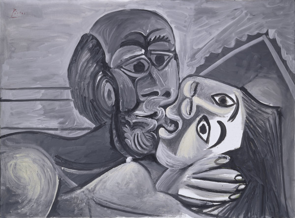 Pablo Picasso, The Kiss, 1969, oil on canvas, Private Collection, New York. © 2013 Estate of PabloPicasso / Artists Rights Society (ARS), New York
