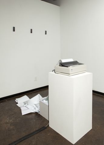 Missed Calls by Kris Pierce, installation view, The Reading Room, Dallas.  