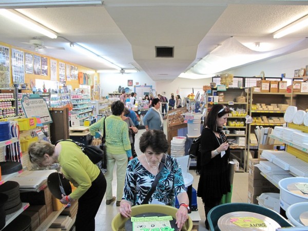 Crowd at the Ceramic Store