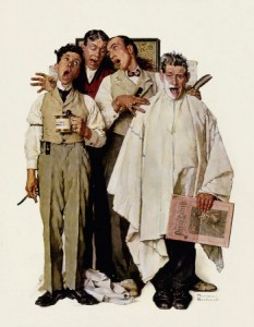 "Barbershop Quartet,” Norman Rockwell, 1936. ©1936 SEPS: Licensed by Curtis Publishing, Indianapolis, IN.