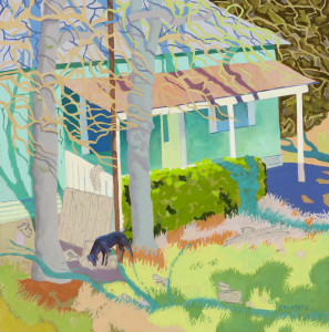 Lindy Chambers Just another day in paradise, 2012. Oil on gessoboard, 30 x 30 inches