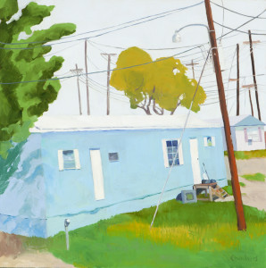 Lindy Chambers, My place to live, 2012. Oil on gessobord, 24 x 24 inches