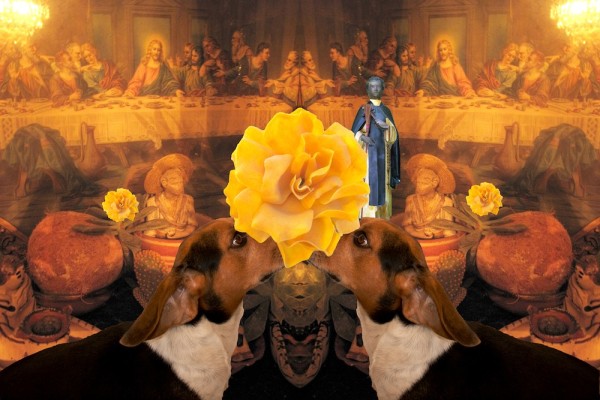 Arturo Infante Almeida, Last Supper with Yellow Rose and Dogs
