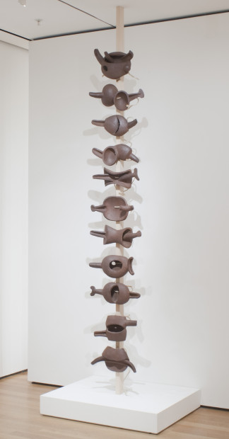 Even the Centipede, 1952 Kasama red stoneware, wood pole, and hemp cord 165 5/8 x 18 in. (420.6 x 46 cm) The Museum of Modern Art, New York, A. Conger Goodyear Fund, 1955