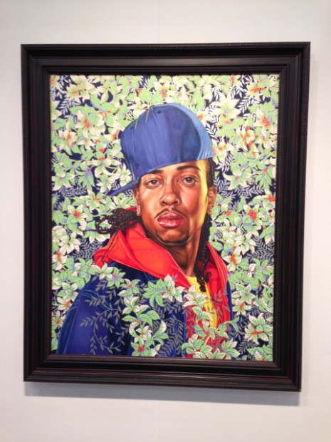 Kehinde Wiley at the Lora Reynolds booth