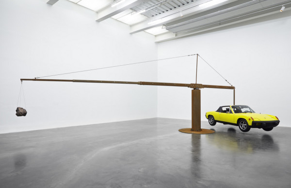 ‘Porsche with Meteorite,’ 2013. (Photo by Benoit Pailley/New Museum)