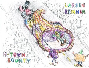 Sketch for "H-Town Bounty" Float