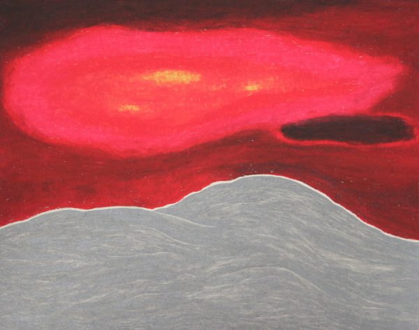 Robyn O’Neil, The Sky in Kerala, 2013. Oil pastel and graphite on paper, 11 ¾ x 15 inches