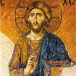 Christ Pantocrator - XIIIth c.   Detail of a mosaic icon of the Deisis. Hagia Sophia, Constantinople