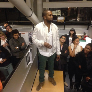 Kanye West at Harvard. Instagram photo by Ramon Sierra.