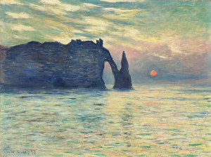 The Cliff, Étretat, Sunset (1883)
