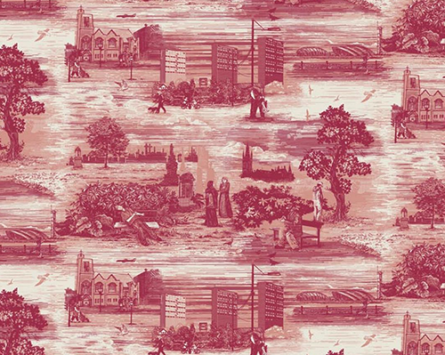 Timorous Beasties, Glasgow Toile, designed 2005, printed wallpaper, the Museum of Fine Arts, Houston, Museum purchase funded by Leo and Karin Shipman. Photo © Timorous Beasties