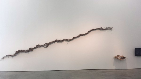 Miguel Angel Rojas, Por Pan, 2013. Braided grass (Agrostis Perenans), recovered from 17th century colonial construction, dimensions variable.
