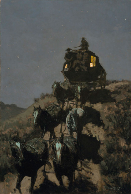 Frederic Remington, The Old Stage-Coach of the Plains, 1901, Oil on canvas, Amon Carter Museum of American Art, Fort Worth, Texas