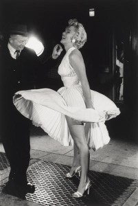 George S. Zimbel, Marilyn Monroe and Billy Wilder, “The Seven Year Itch,” New York, 1954, gelatin silver print, printed 1993, the Museum of Fine Arts, Houston, Museum purchase funded by Jonathan and Cynthia King. © George S. Zimbel