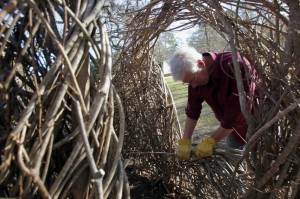 Patrick Dougherty’s big twig installation (Photo: James Nielsen/Houston Chronicle)