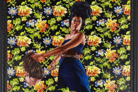 A painting from Kehinde Wiley's "Economy of Grace."