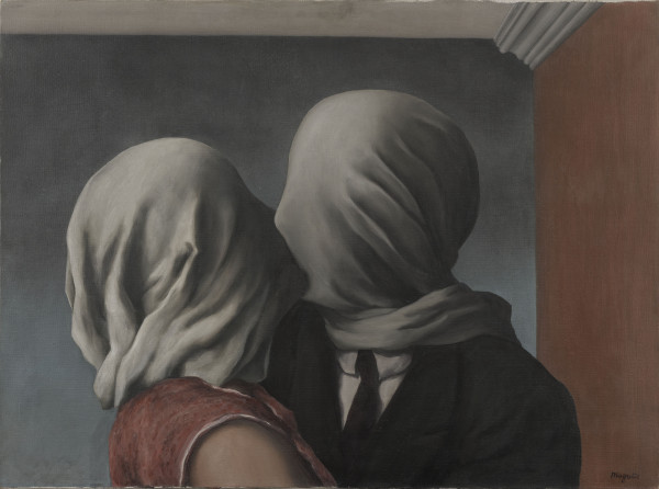 René Magritte, Les amants (The Lovers), 1928, Museum of Modern Art, New York. Gift of Richard S. Zeisler. © Charly Herscovici -– ADAGP - ARS, 2014
