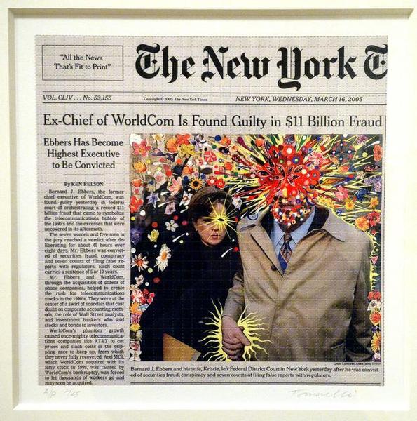 Fred Tomaselli, Guilty, 2005. Print 13 x 13 inches 