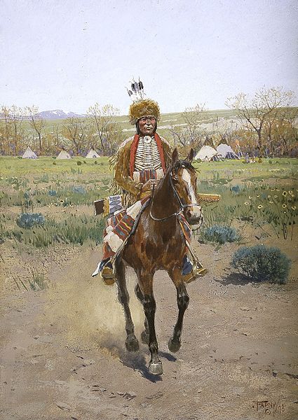 Henry Farny.  Sioux Indian, 1898.  Photographic reproduction from Wikicommons.
