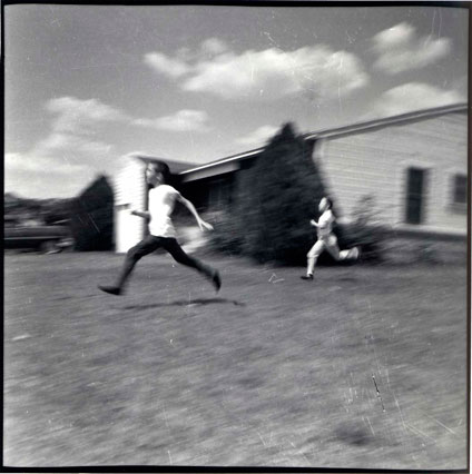 Foot race on Fuller street Fort Worth, Texas 1959. (Shot by Byrd IV at age 7)