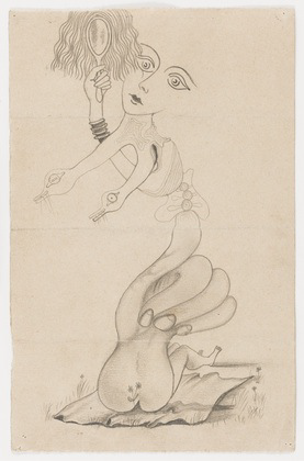4-part Corpse drawing; Man Ray, Yves Tanguy, Joan Miro, Max Morise.