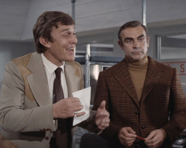 Jimmy Dean (as reclusive Texas billionaire Willard Whyte) and Sean Connery in Diamonds are Forever