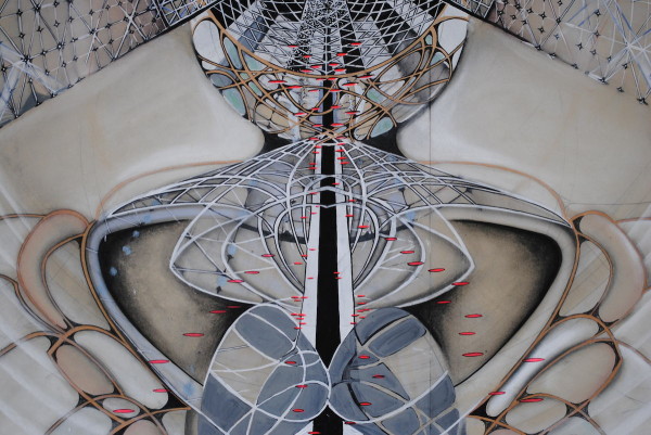 Operetta Inside Atom, 2008 (detail). Graphite, Goache, pastel, and conté on paper, 120 x 132 inches.