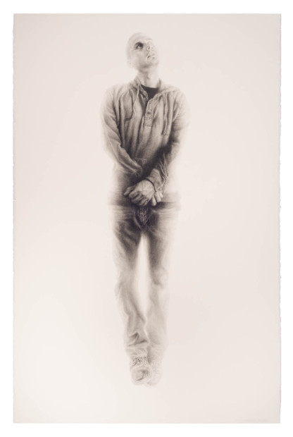 Vincent Valdez, The Strangest Fruit (2), 2014, graphite on paper, 40x26 in.