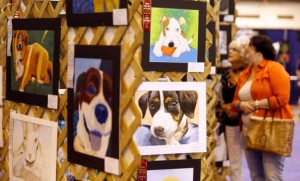 Student art at the Dog Show, Photo By Melissa Phillip/Houston Chronicle