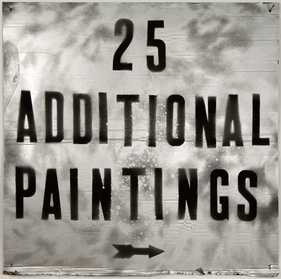 Mark Flood,<em>25 ADDITIONAL PAINTINGS</em>, 2009. Spray paint and acrylic on cardboard, 48 x 48"