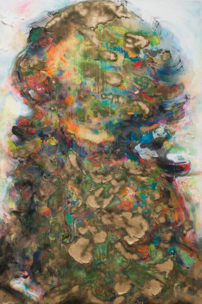 Geoff Hippenstiel,<em>Murder Ballad</em>, 2013, oil on canvas, 10 x 6.5'