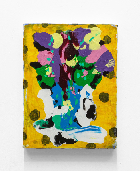 Shane Tolbert,<em>Mother's Day Flowers</em>, 2013. Acrylic on canvas, 15 x 11"