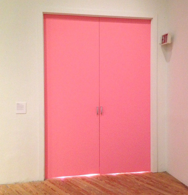 <em>The Big Pink Moon</em>, 2014. Paint (Baker-Miller pink), pink light bulbs