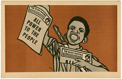 Emory Douglas, official artist of the Black Panther Party, from blackpowermixtapeaugust28.wordpress.com