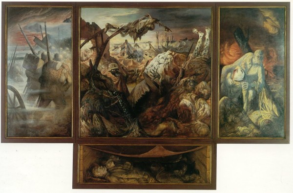 Otto Dix, Triptychon Der Krieg (War Triptych), 1929-32. Tempera on wood. Gemäldegalerie Neue Meister, Dresden.